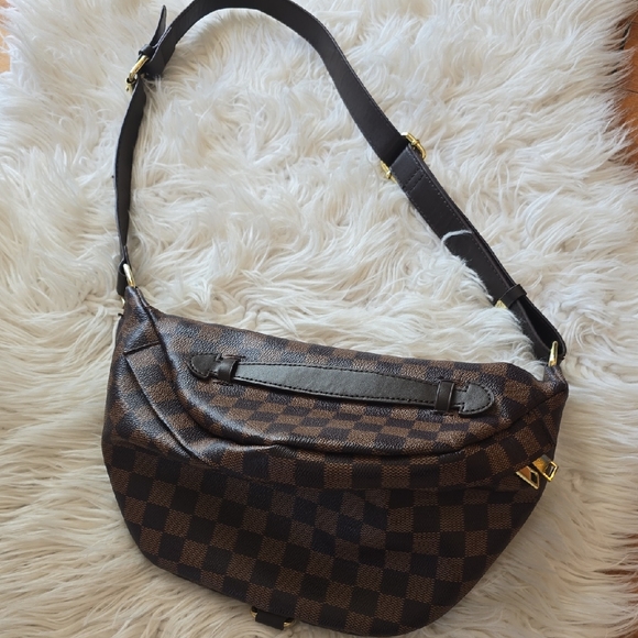 Handbags - Brown Checkered Women's Bag